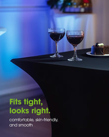 2-Pack Fitted Spandex Tablecloths for Parties & Events