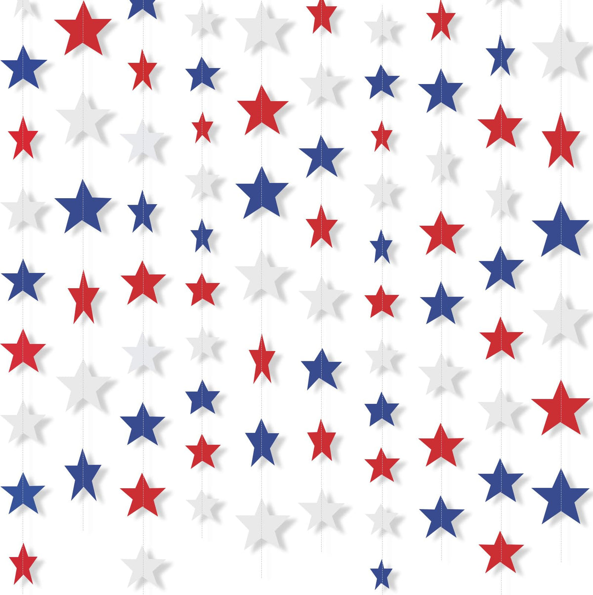 130-Foot Star Garland Banner for Parties & Event Decor