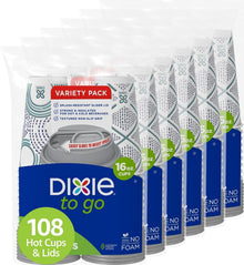 156-Count 12-Ounce Insulated Paper Cups with Lids