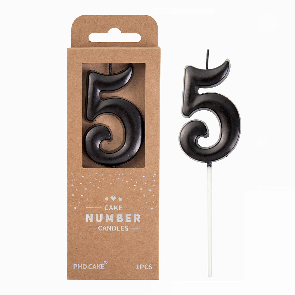 Large Elegant Number Candle for Birthday Cake Celebrations