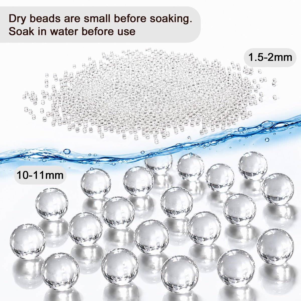 140,000 Clear Water Gel Beads for Vases & Centerpieces