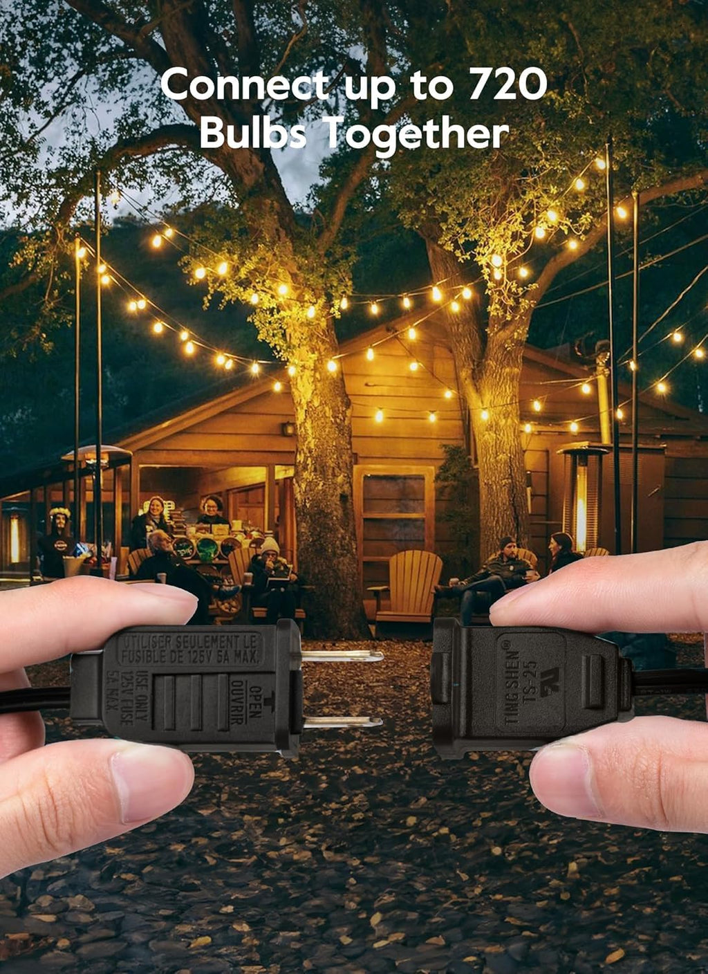 Dimmable G40 LED Outdoor String Lights for Patio Events