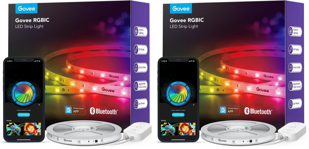 Smart RGBIC LED Strip Lights with Bluetooth Control