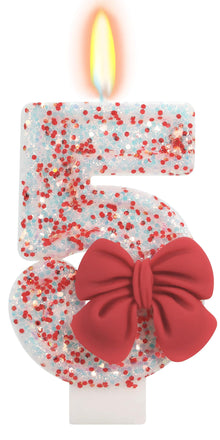 Bow-Shaped Birthday Candle for Cakes & Party Decor