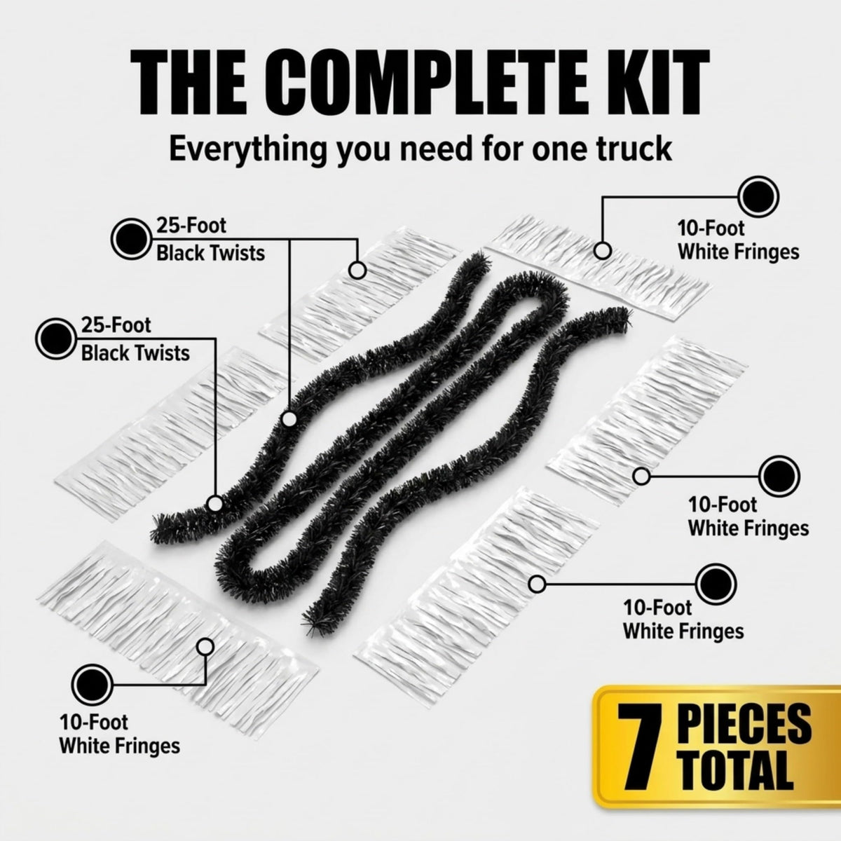 7-Piece Two-Color Vinyl Parade Truck Decorating Kit