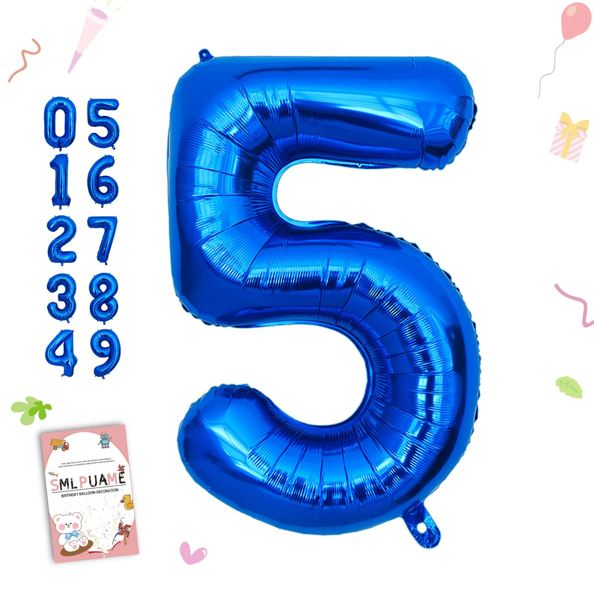 40-Inch Jumbo Foil Number Balloon for Birthday Parties