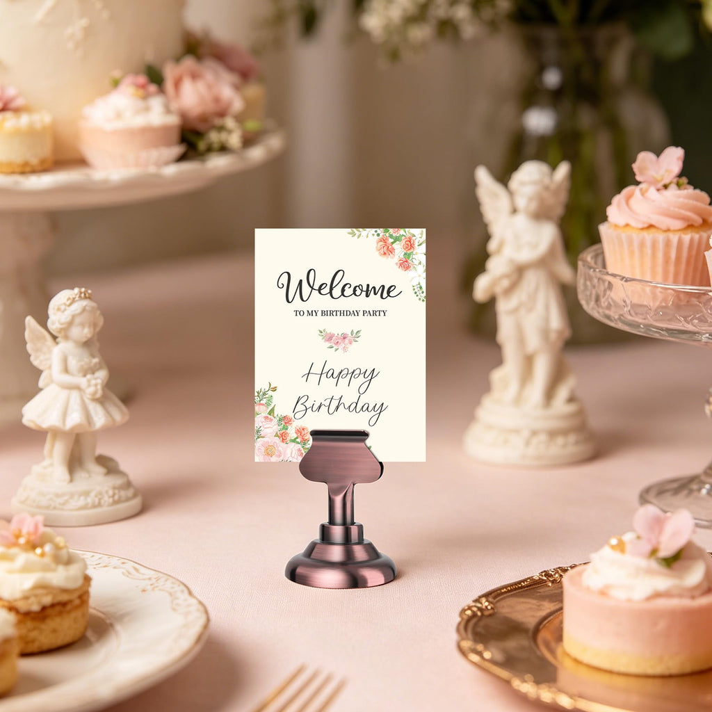 16-Piece Gold Table Card Holders for Weddings & Events