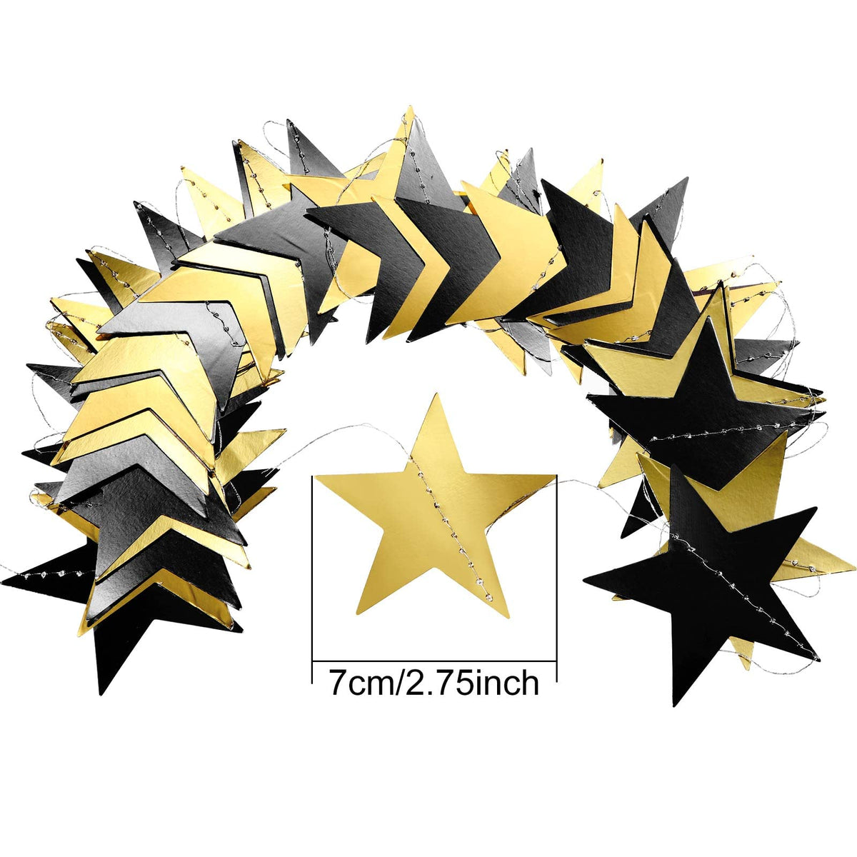 130-Foot Star Garland Banner for Parties & Event Decor