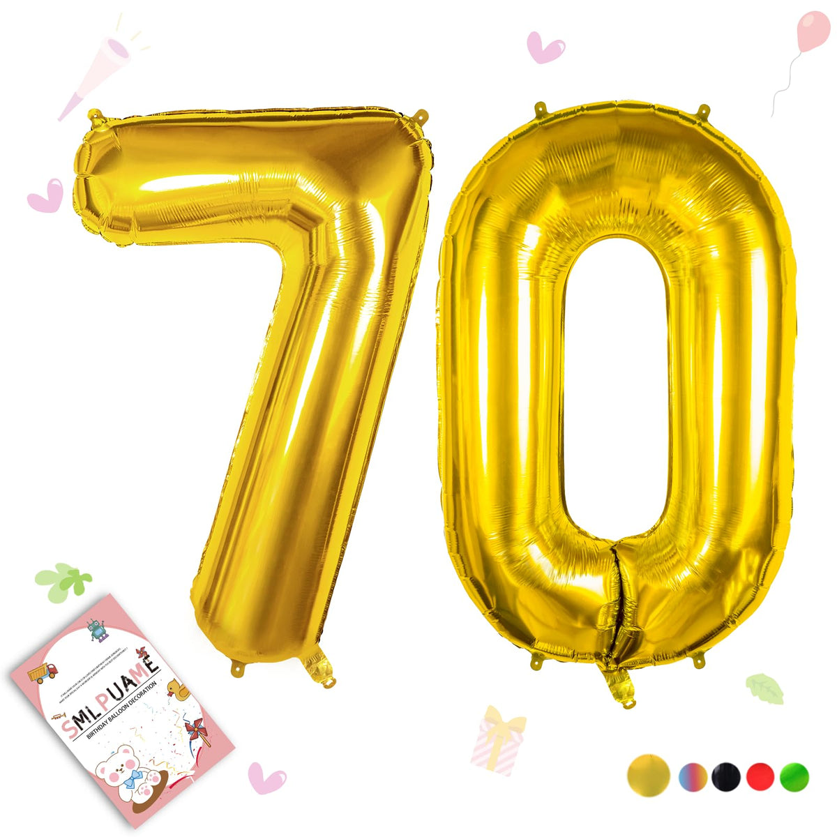 40-Inch Jumbo Foil Number Balloon for Birthday Parties
