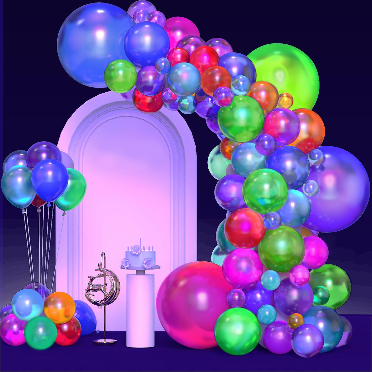 UV Neon Glow Balloons for Blacklight Parties & Events