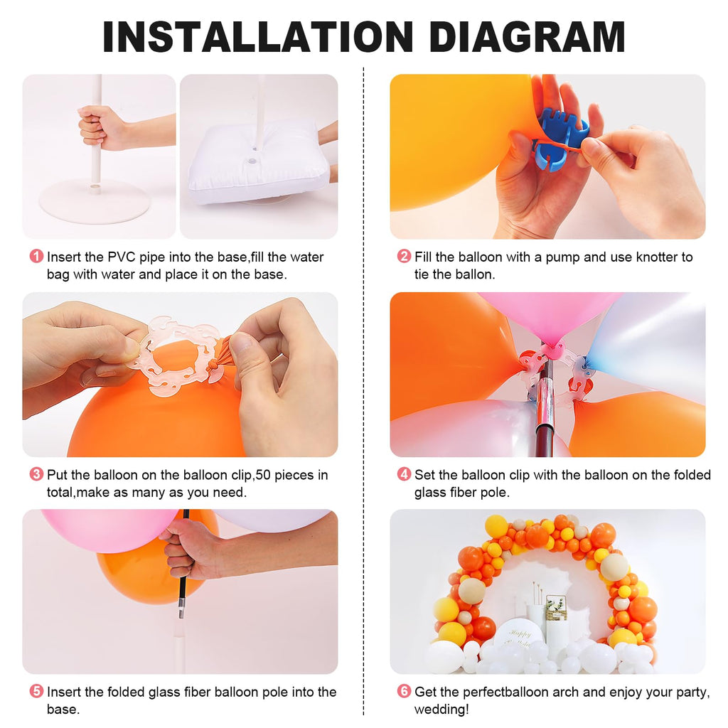 9 x 10-Foot Adjustable Balloon Arch Stand for Party Backdrops