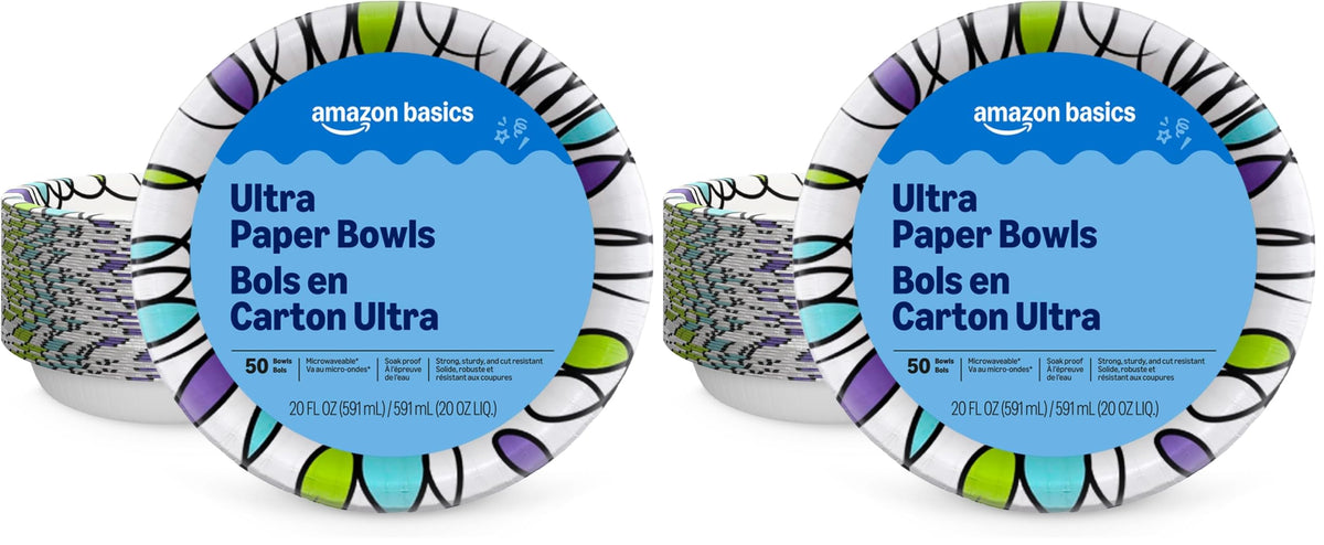 20-Ounce Disposable Paper Bowls for Parties & Events