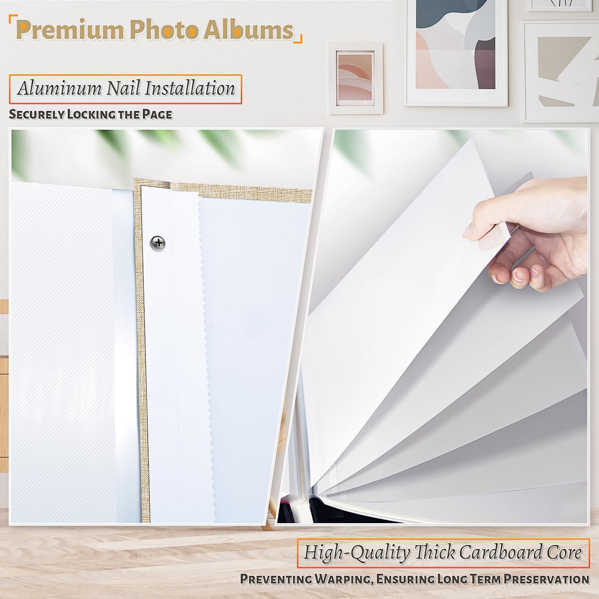 Self-Adhesive Scrapbook Photo Album with Metallic Pen