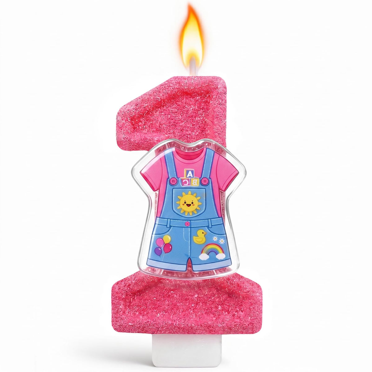Strawberry Number 1 Candle for First Birthday Cakes