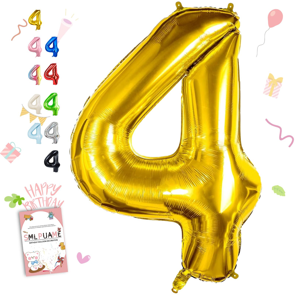 40-Inch Jumbo Foil Number Balloon for Birthday Parties