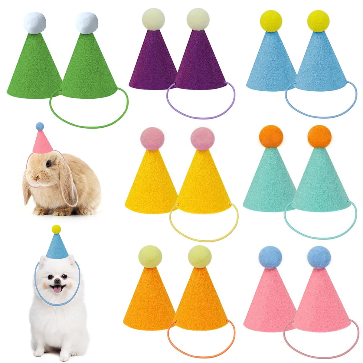 Mini Party Hats for Stuffed Animals & Celebration Decor