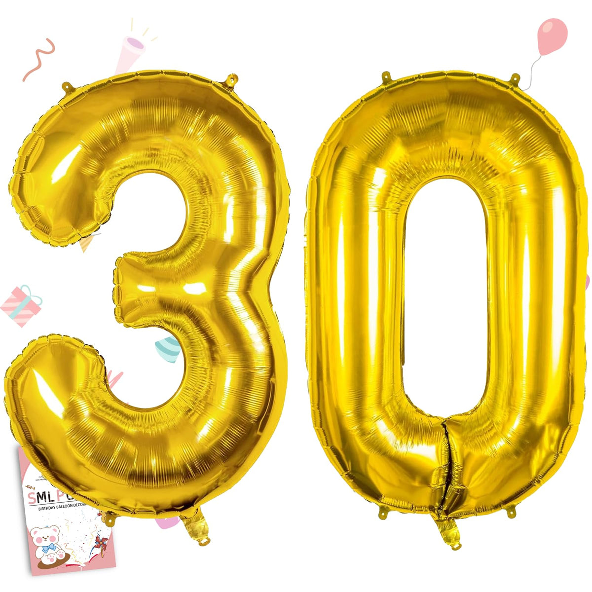 40-Inch Jumbo Foil Number Balloon for Birthday Parties