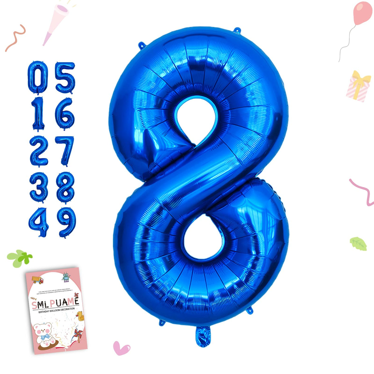 40-Inch Jumbo Foil Number Balloon for Birthday Parties