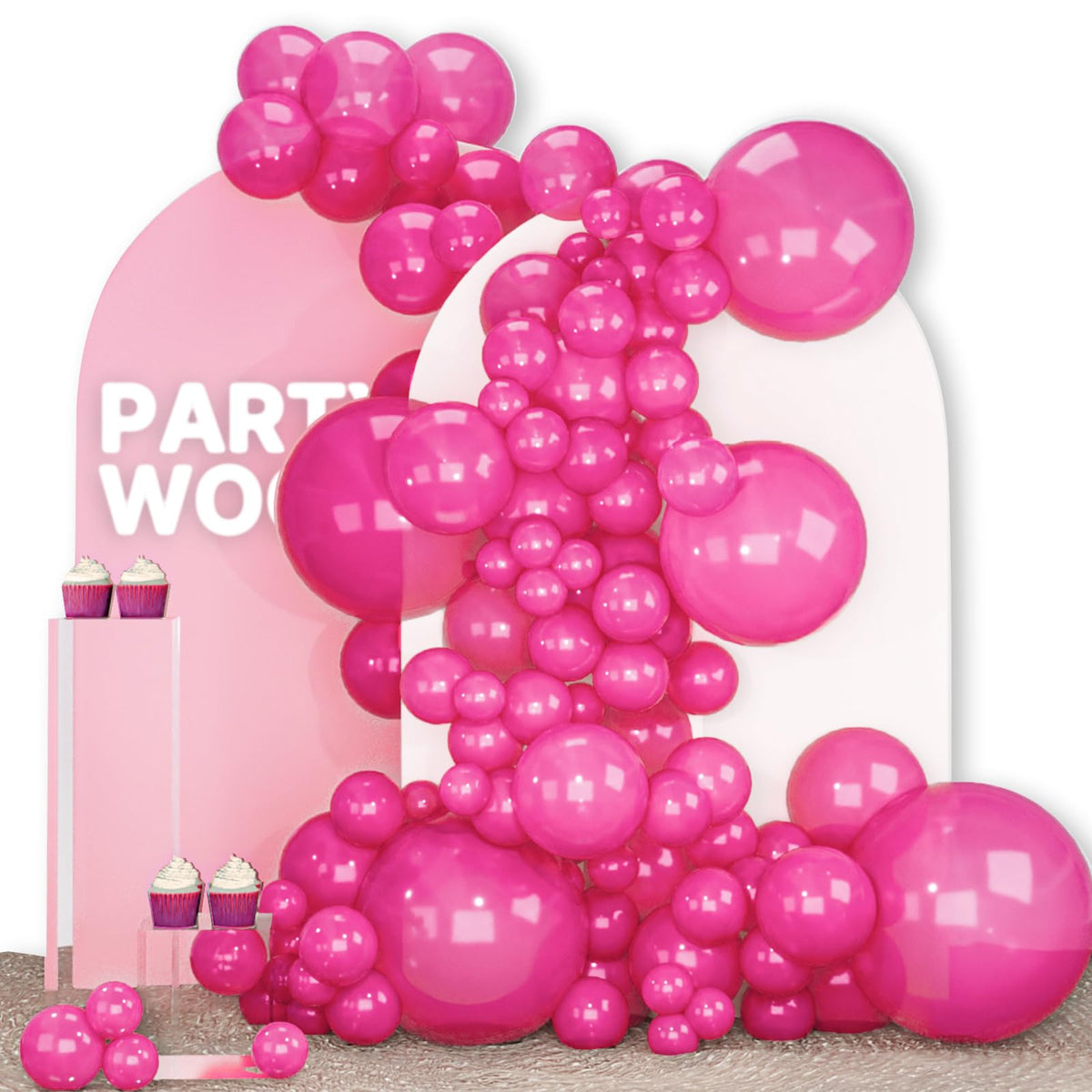 140-Piece Mixed-Size Balloon Pack for Party Decorations