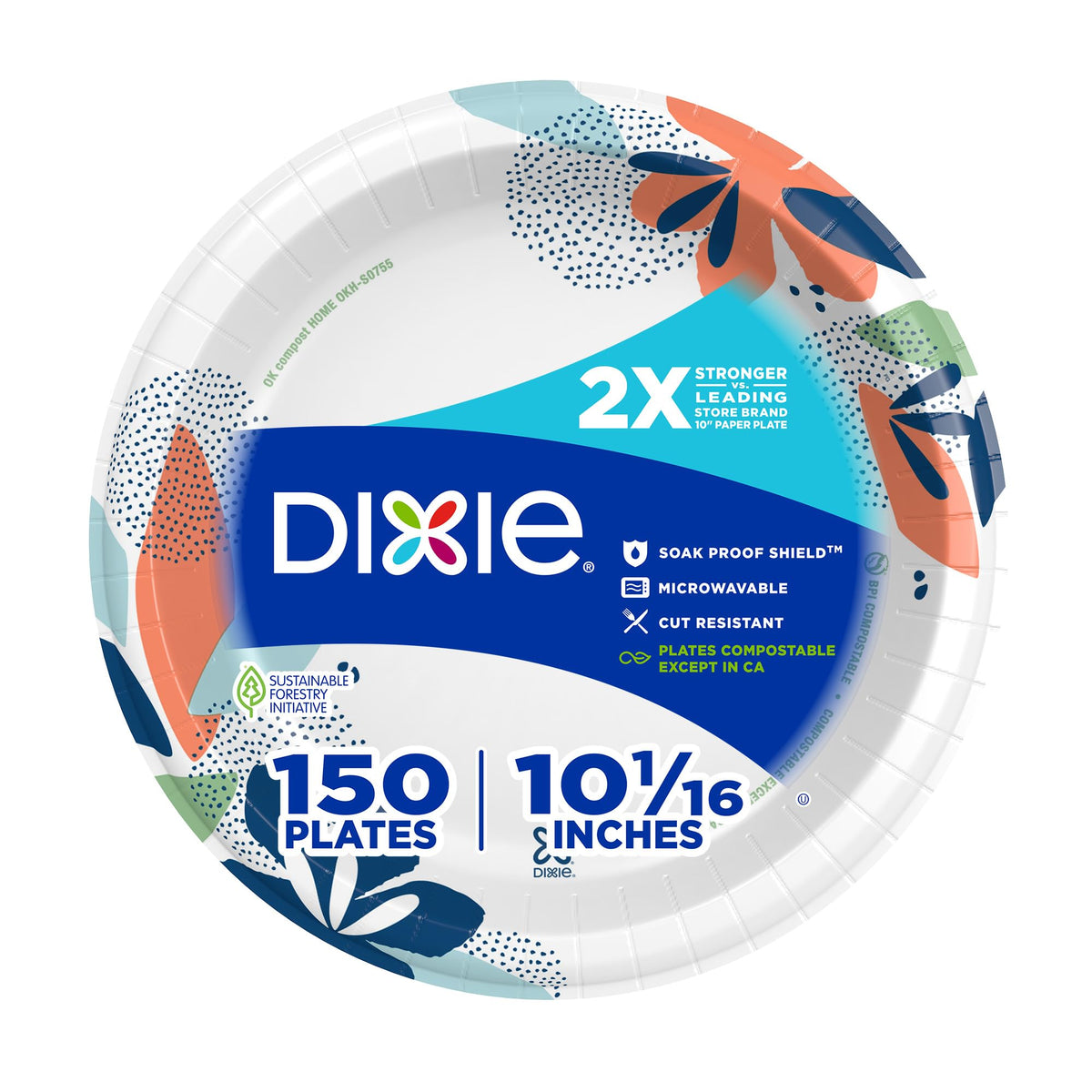 54-Count 10-Inch Heavy-Duty Disposable Paper Plates
