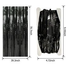 Metallic Foil Fringe Backdrop Curtain for Party Events