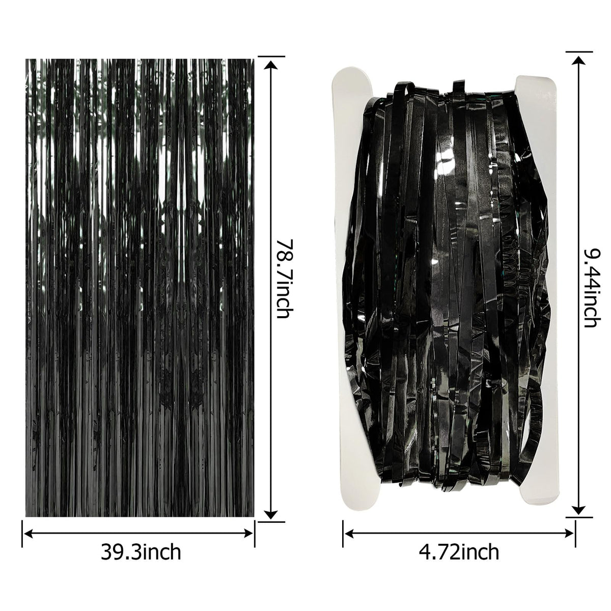 Metallic Foil Fringe Backdrop Curtain for Party Events