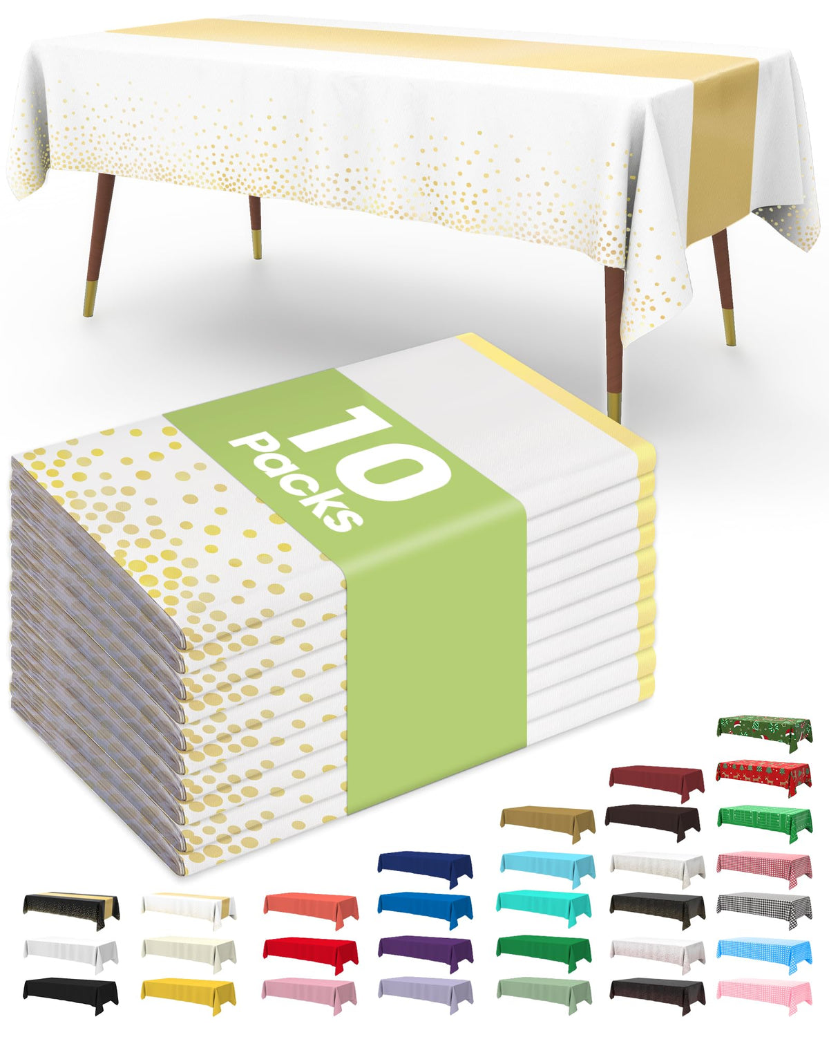 Disposable Plastic Tablecloth for Parties & Events