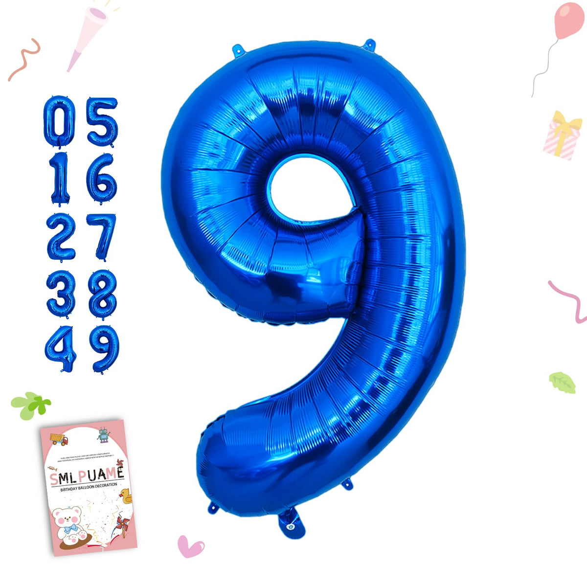 40-Inch Jumbo Foil Number Balloon for Birthday Parties