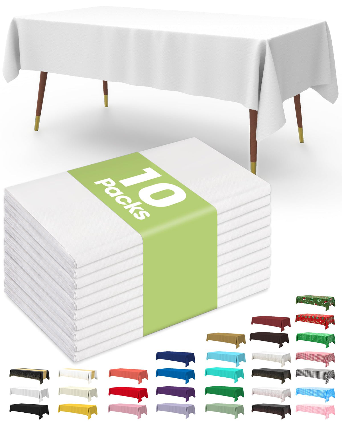 Disposable Plastic Tablecloth for Parties & Events