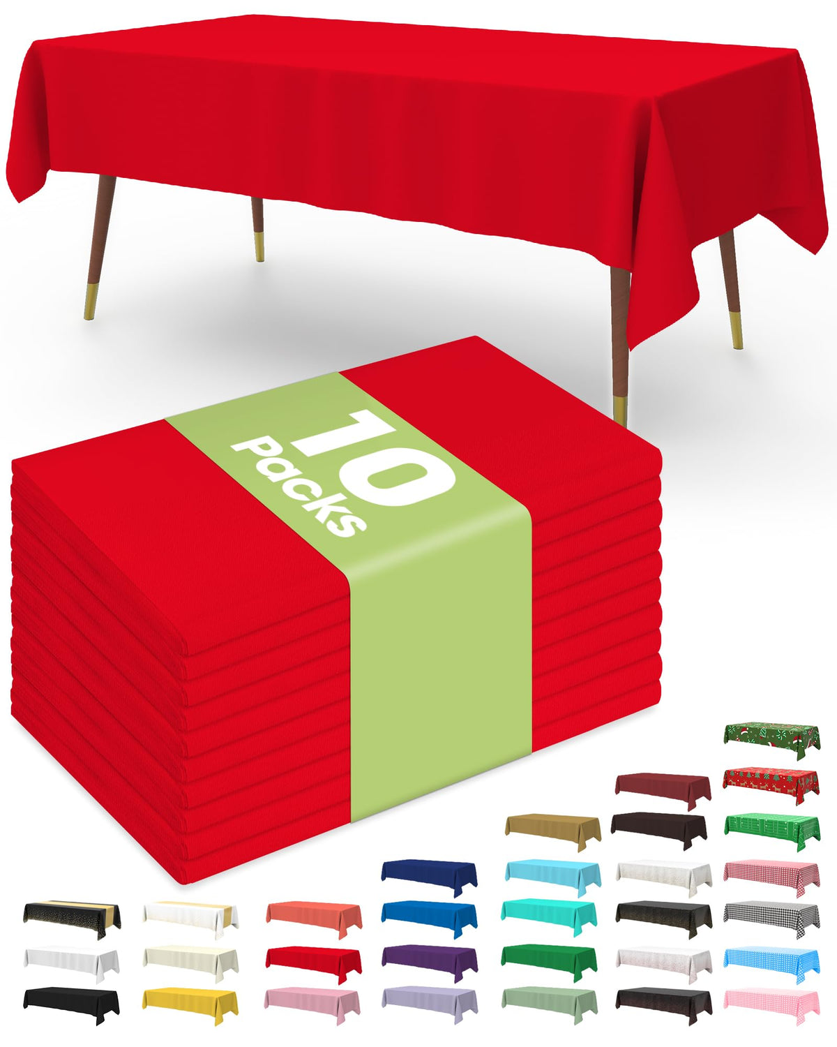Disposable Plastic Tablecloth for Parties & Events