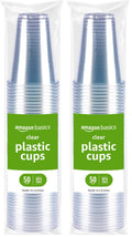 Amazon Basics Disposable Clear Plastic Cups