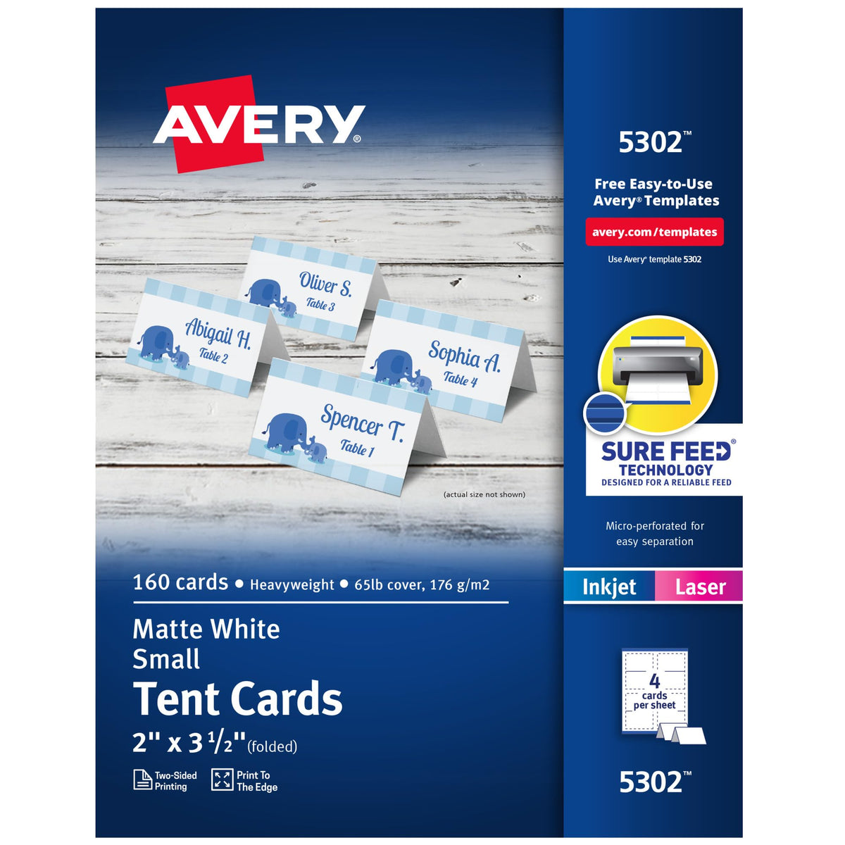 Printable Tent Cards for Weddings, Parties & Events