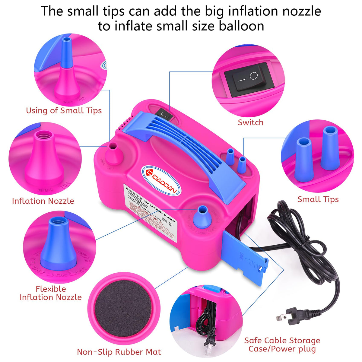Portable Electric Balloon Pump for Party Decorations