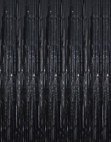 Metallic Tinsel Fringe Backdrop Curtain for Party Events