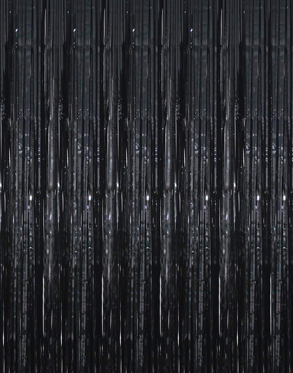Metallic Tinsel Fringe Backdrop Curtain for Party Events
