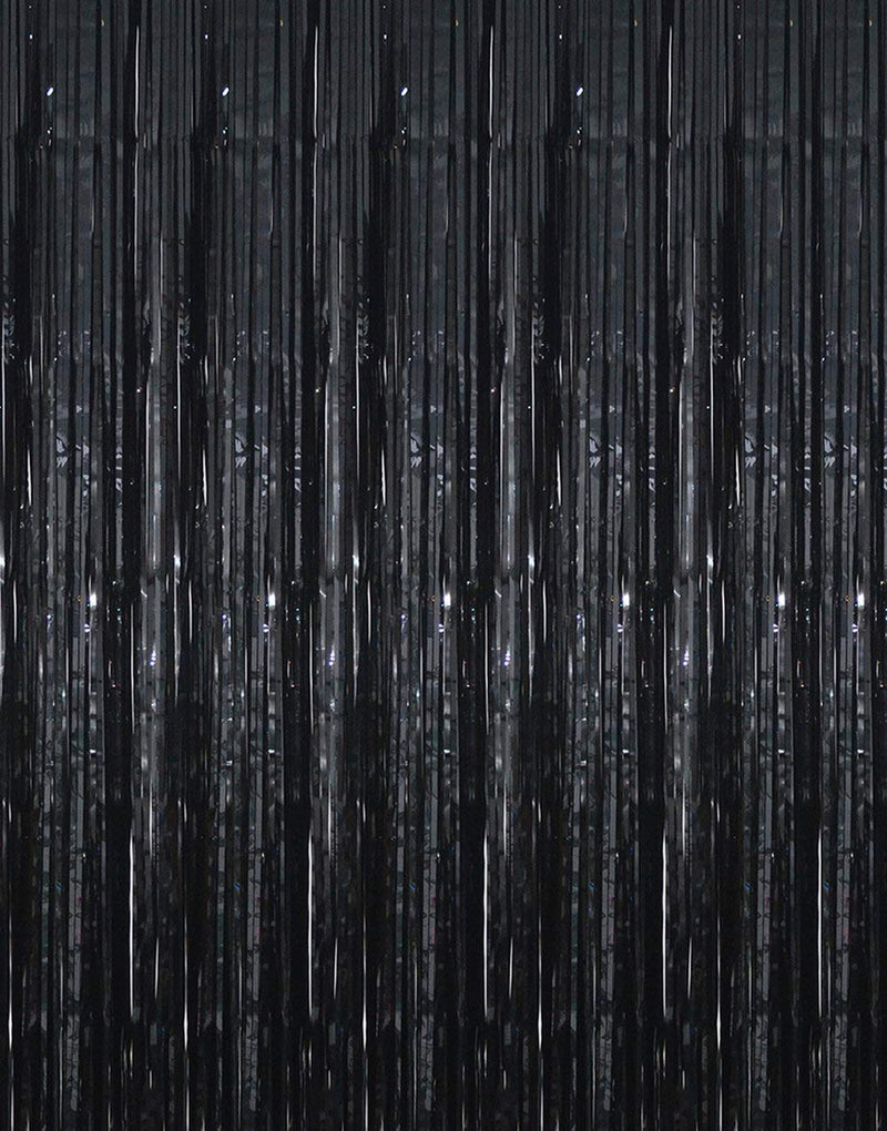 Metallic Tinsel Fringe Backdrop Curtain for Party Events