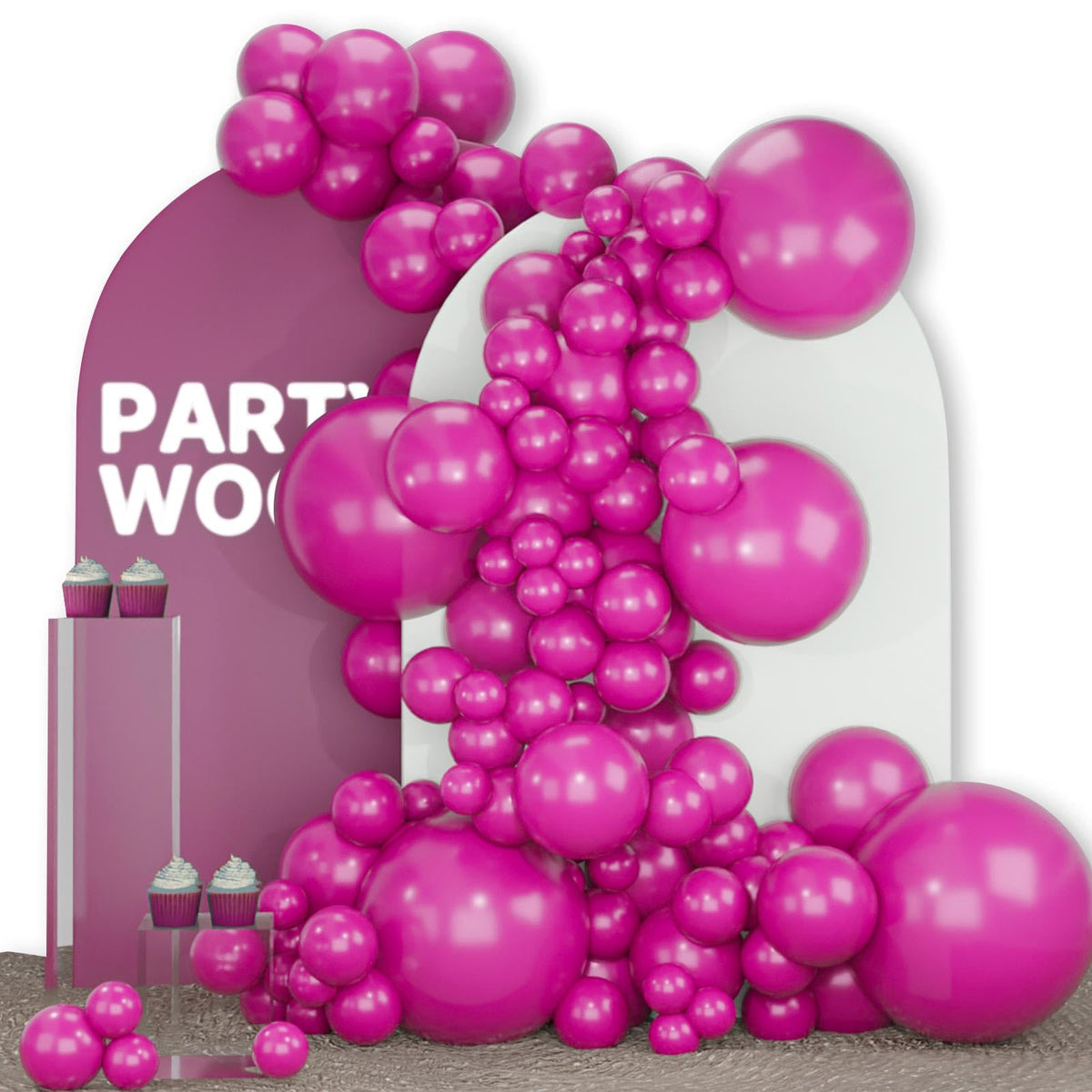 140-Piece Mixed-Size Balloon Pack for Party Decorations