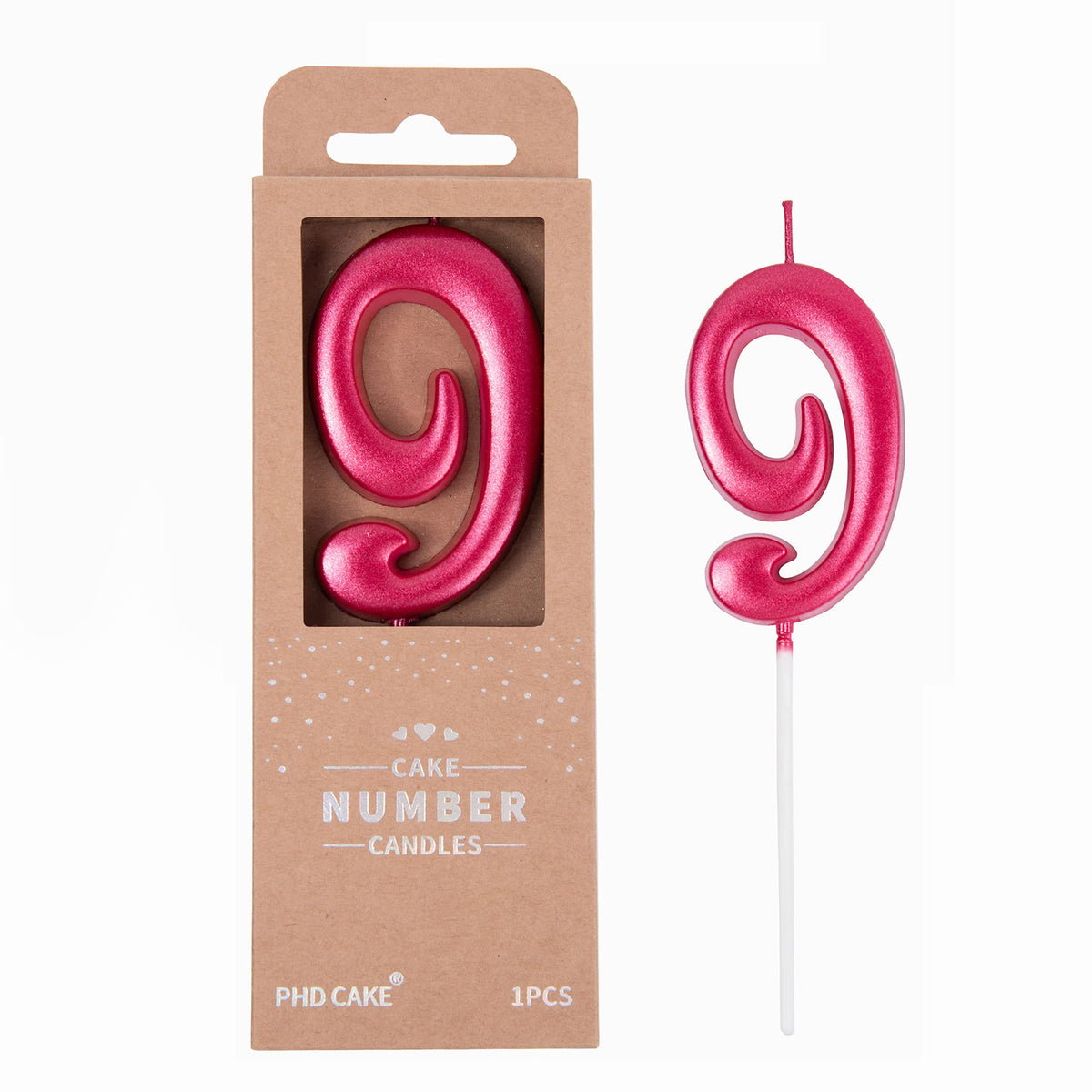 Large Elegant Number Candle for Birthday Cake Celebrations