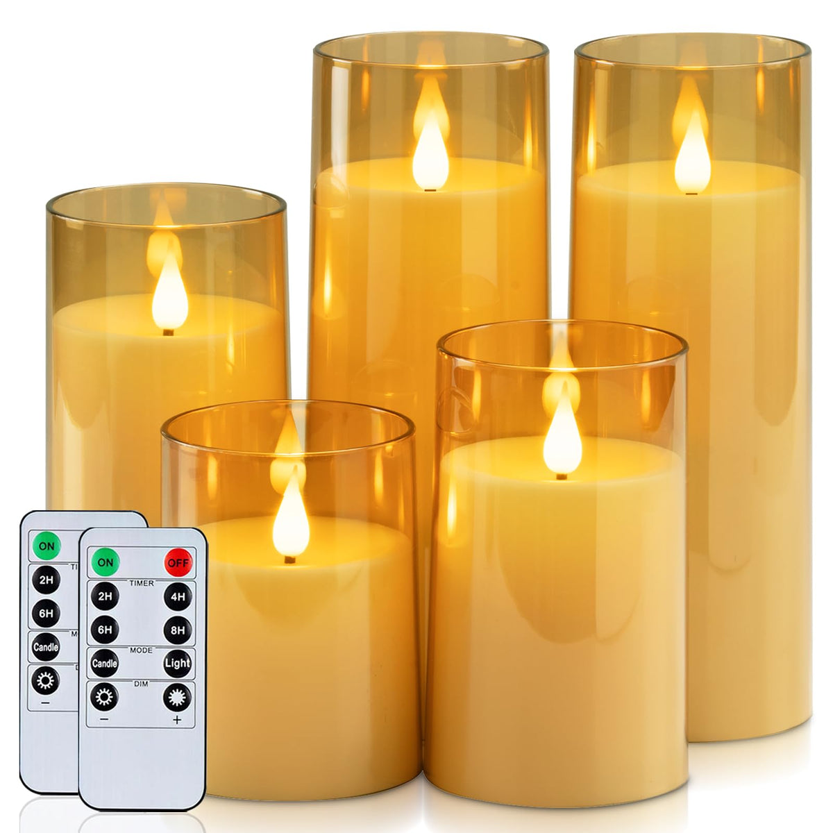 Homemory Acrylic Flameless Candle Set for Party Decor