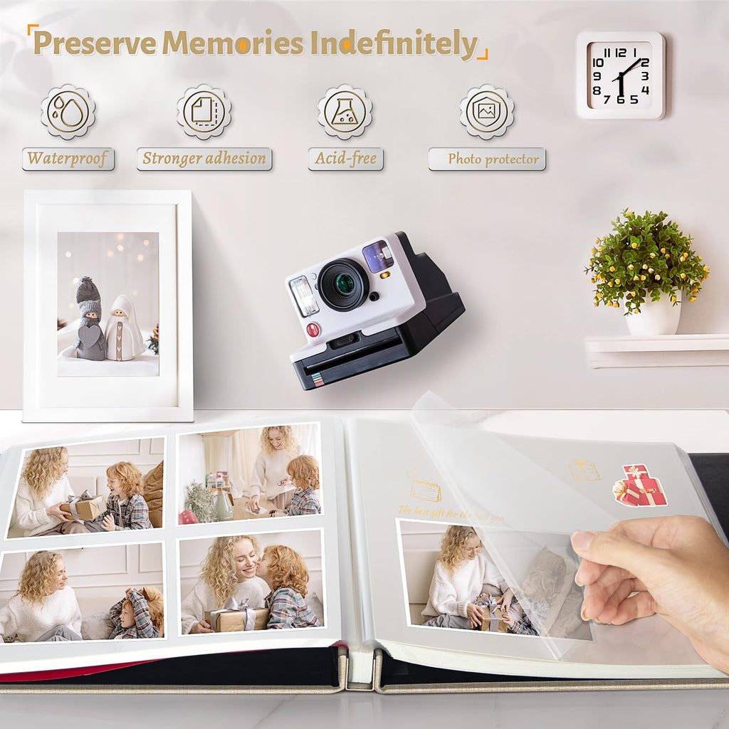 Self-Adhesive Scrapbook Photo Album with Metallic Pen