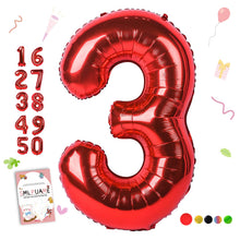 40-Inch Jumbo Foil Number Balloon for Birthday Parties