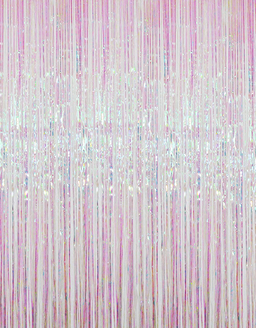 Metallic Tinsel Fringe Backdrop Curtain for Party Events