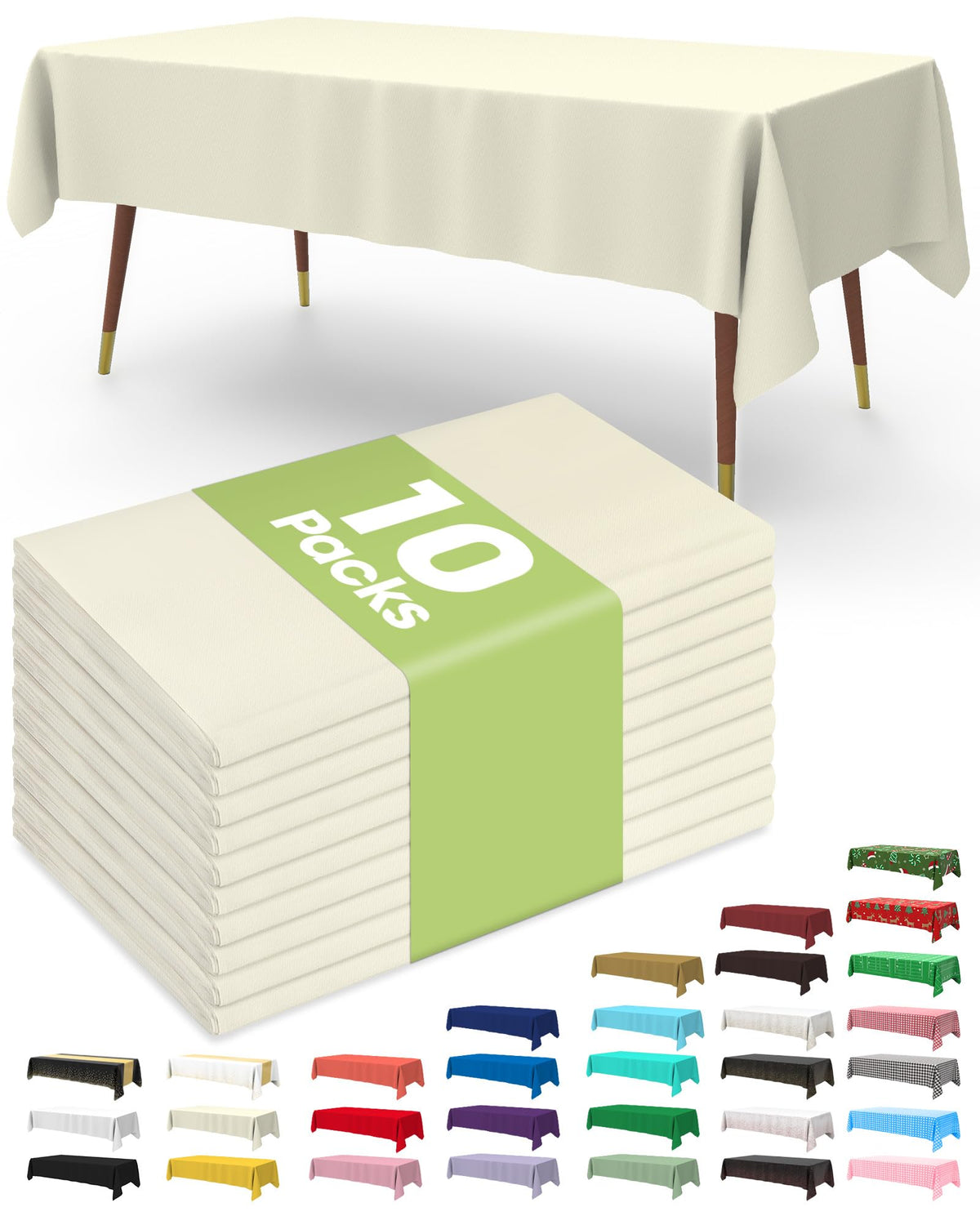 Disposable Plastic Tablecloth for Parties & Events