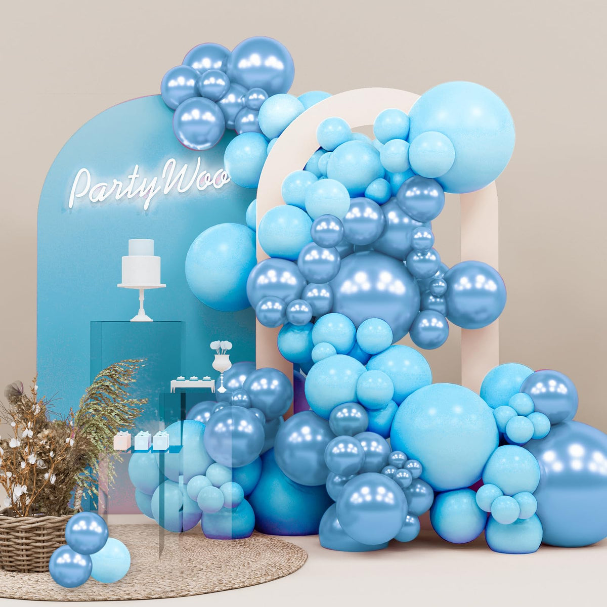 140-Piece Mixed-Size Balloon Pack for Party Decorations