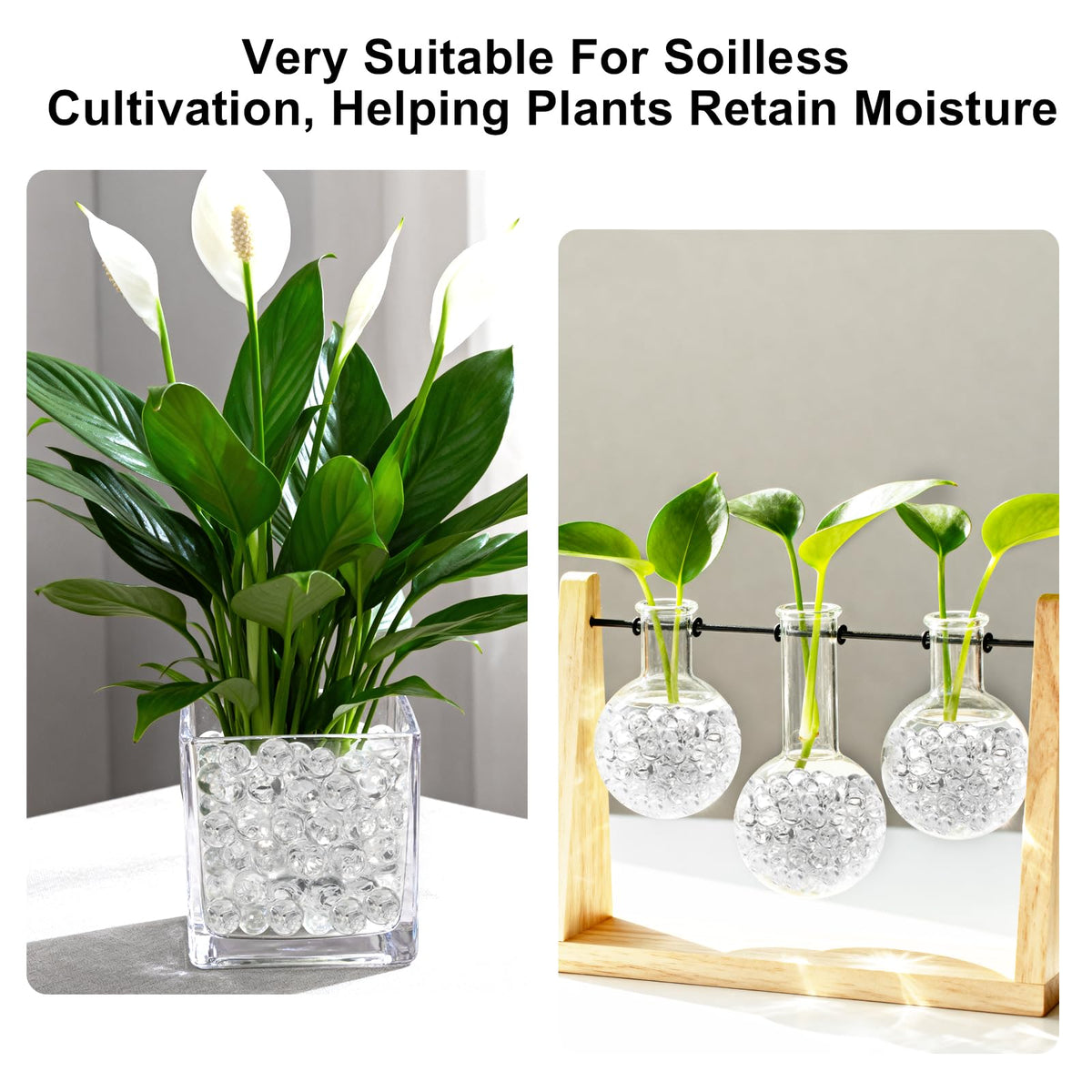 140,000 Clear Water Gel Beads for Vases & Centerpieces
