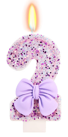 Bow-Shaped Birthday Candle for Cakes & Party Decor