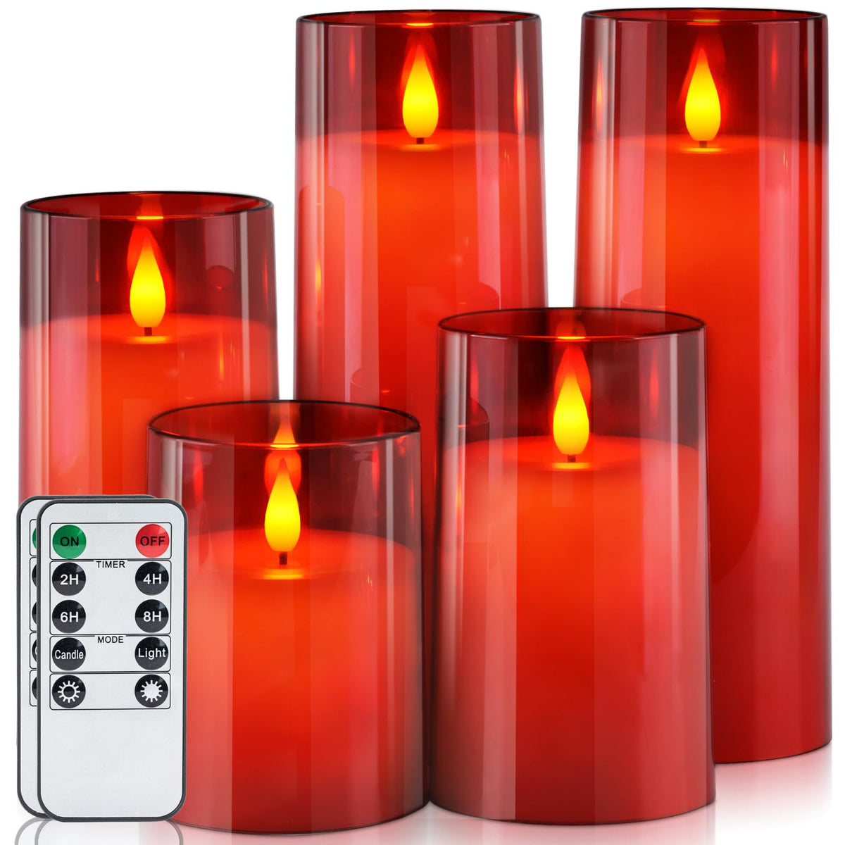 Homemory Acrylic Flameless Candle Set for Party Decor