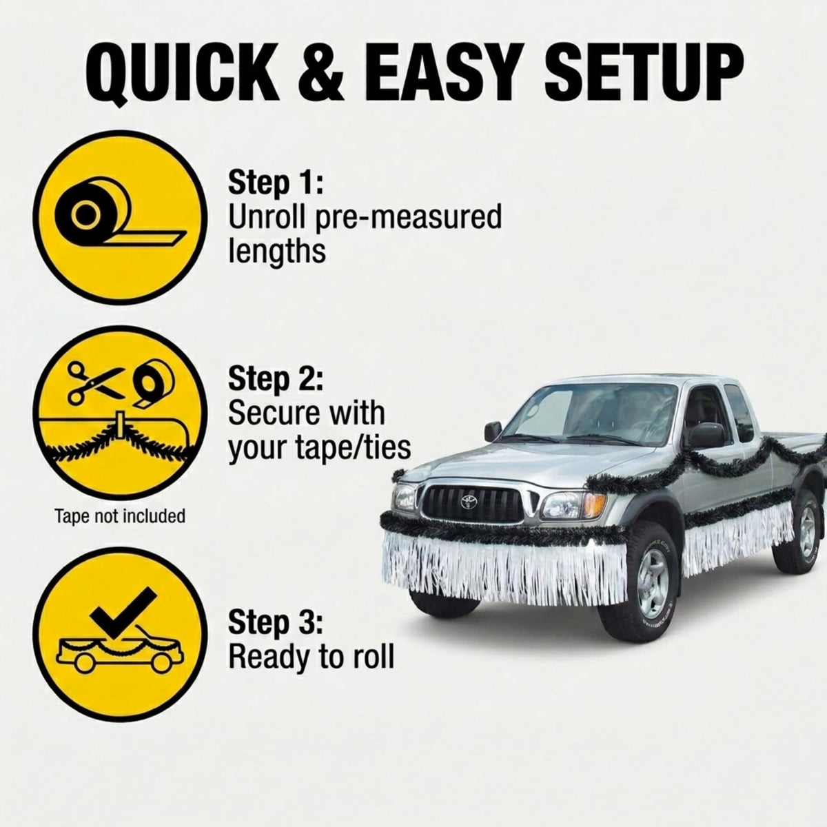 7-Piece Two-Color Vinyl Parade Truck Decorating Kit