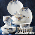 Ceram Plates 46pcs Porcelain Sunshine Kitchen Utensil Set Dinnerware Set Bone China Dishes Fancy Plates and Bowls Set