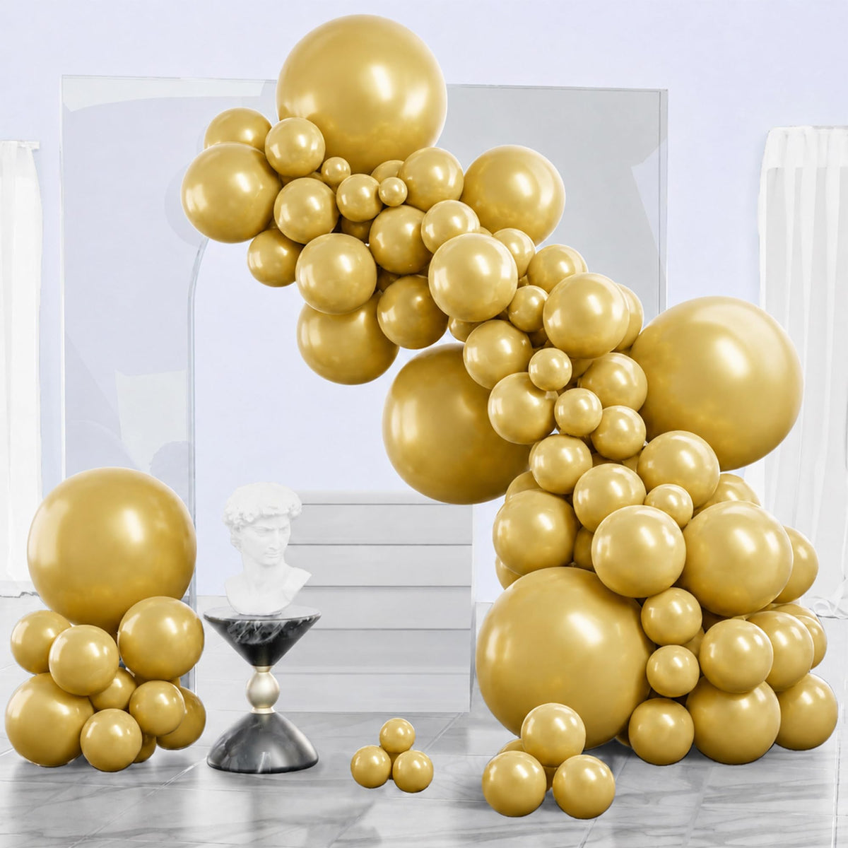 140-Piece Mixed-Size Balloon Pack for Party Decorations
